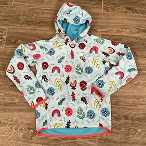 Burton Dry ride girls weatherproof pullover hoodie size 12 large floral *LN